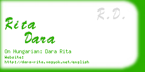 rita dara business card